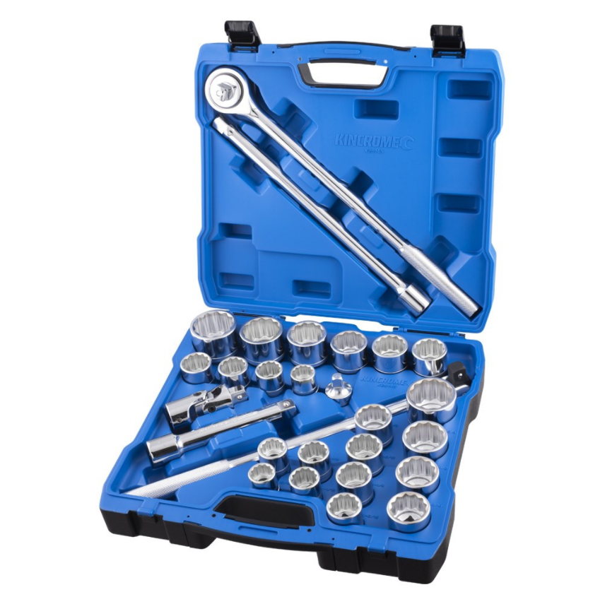 KINCROME SOCKET SET 3/4 DRIVE 28P MET/AF BMC